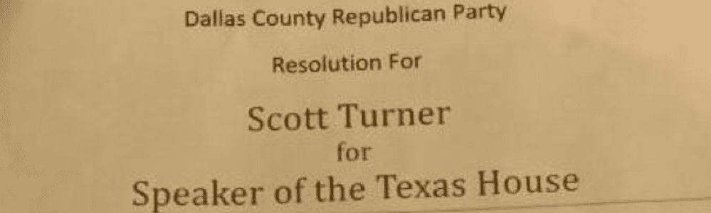 Dallas County GOP Endorses Turner for Speaker
