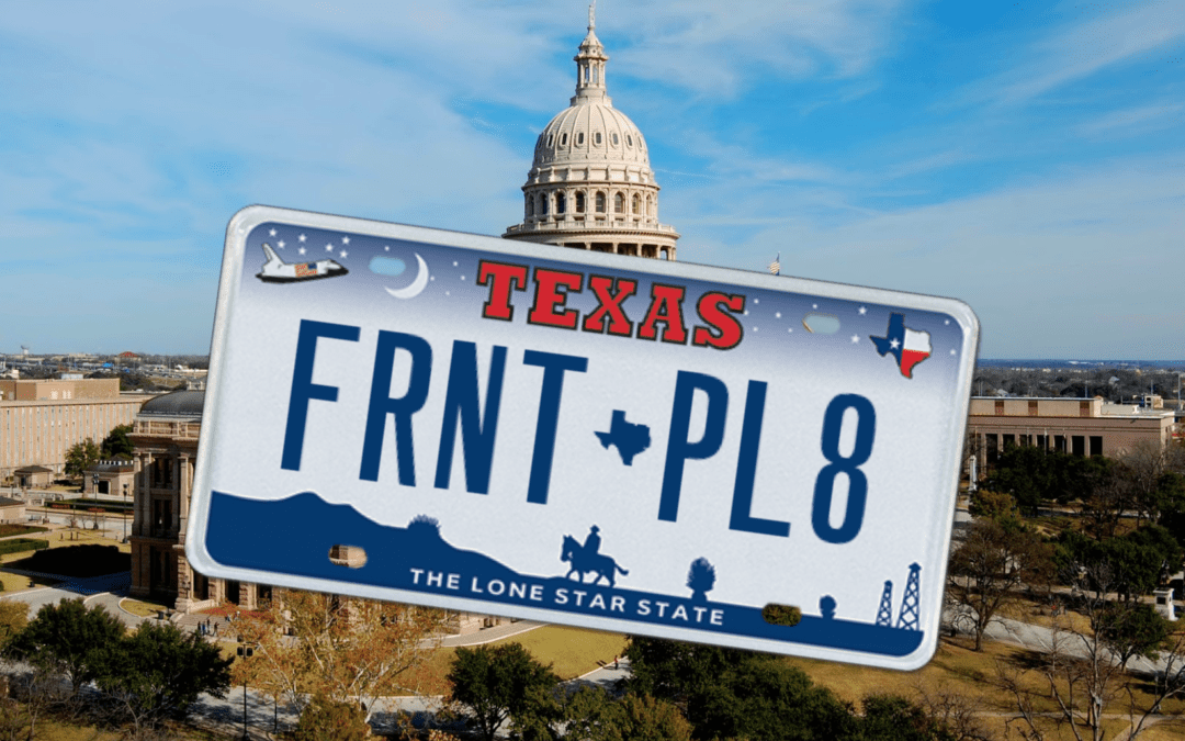 Could Texas Do Away with Front License Plates?