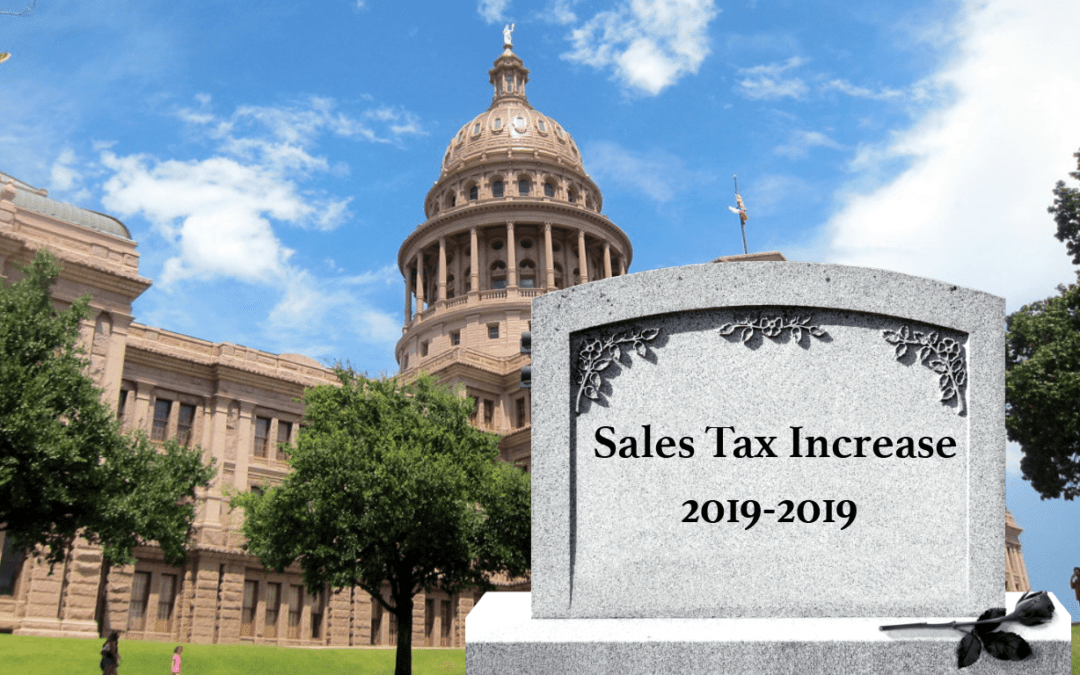 Sales Tax Increase Proposal Dies in Texas House