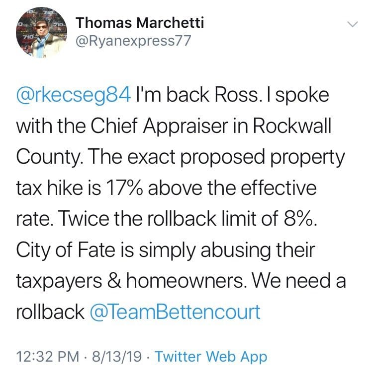 City of Fate Considers Raising Property Taxes Texas Scorecard