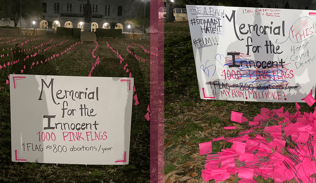 Pro-Life Memorial Vandalized at UT Austin