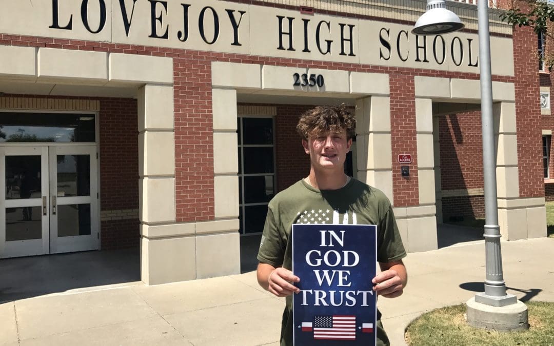 Texas Student Honors Faith in God and Country