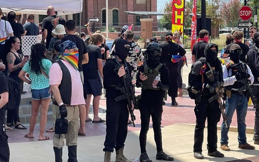 Armed Antifa Members Guard Drag Show for Kids in North Texas