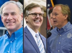 Greg Abbott, Dan Patrick, Ken Paxton Take Double-Digit Leads