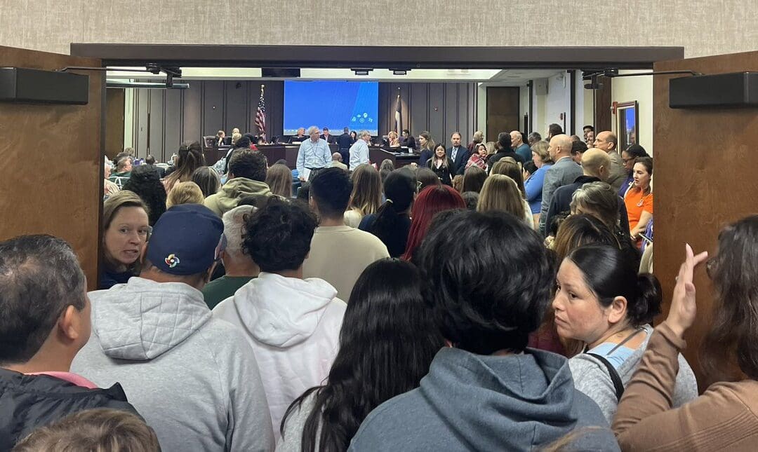 Spring Branch ISD Board Meeting Shut Down as Hundreds Protest Closing Charter Schools