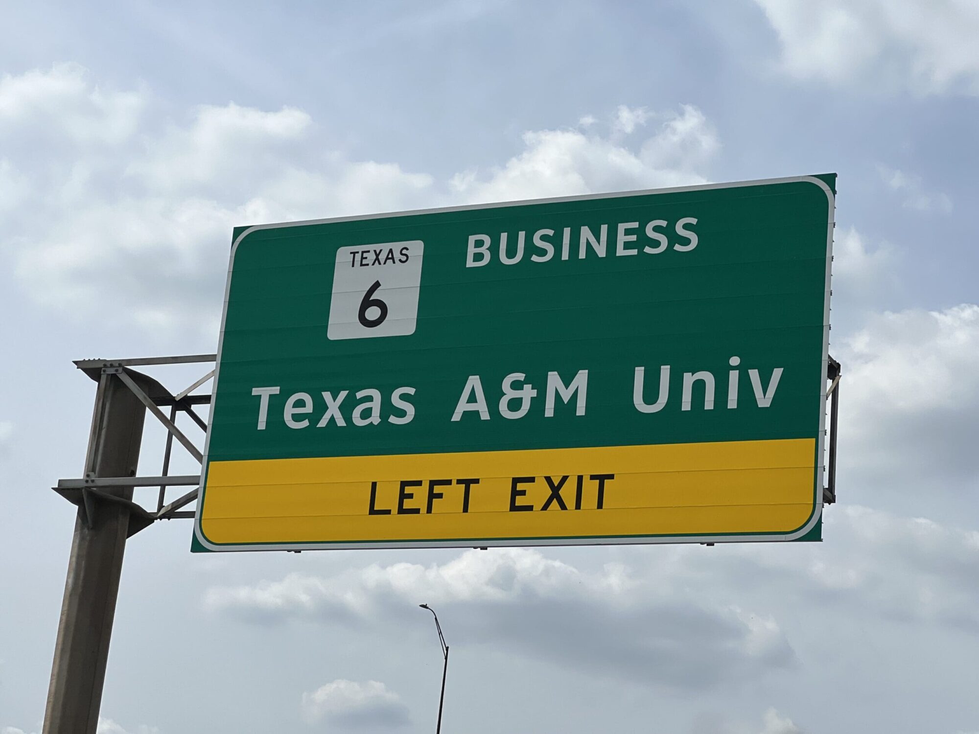 Texas A&M Left Exit