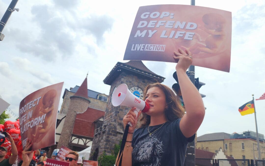 Pro-life Advocates Protested GOP’s New Stance on Abortion Outside the RNC