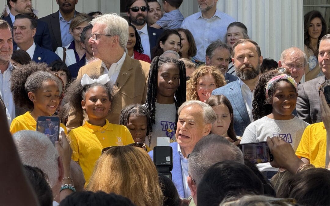 Abbott Signs School Choice Bill During Celebration at Governor’s Mansion