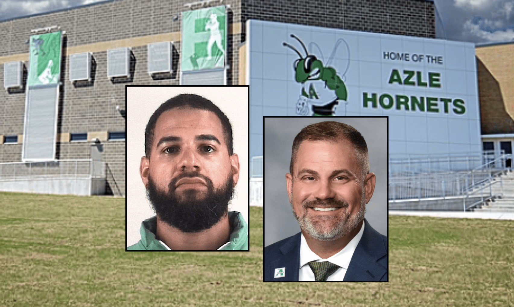 Azle ISD Coach Font Santiago and Superintendent Smith