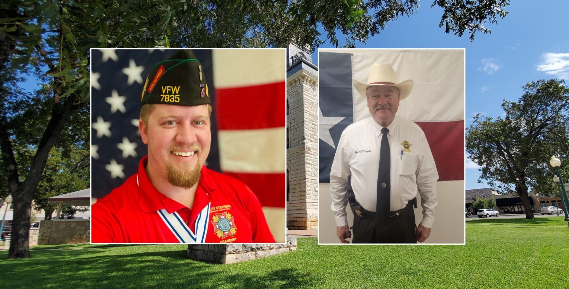 Kolton Krottinger and Hood County Sheriff Roger Deeds