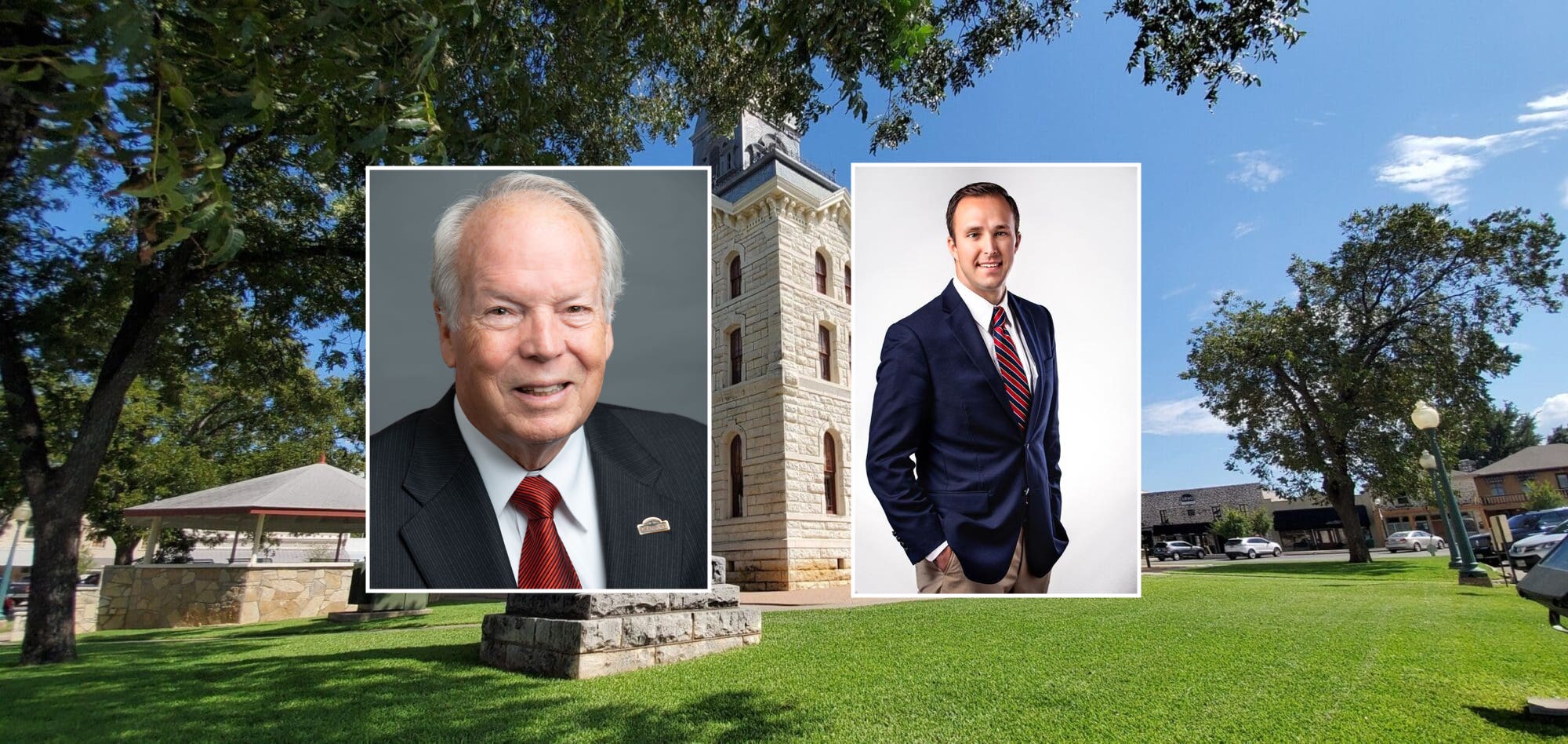 Granbury Mayor Jim Jarratt and Hood County District Attorney Ryan Sinclair