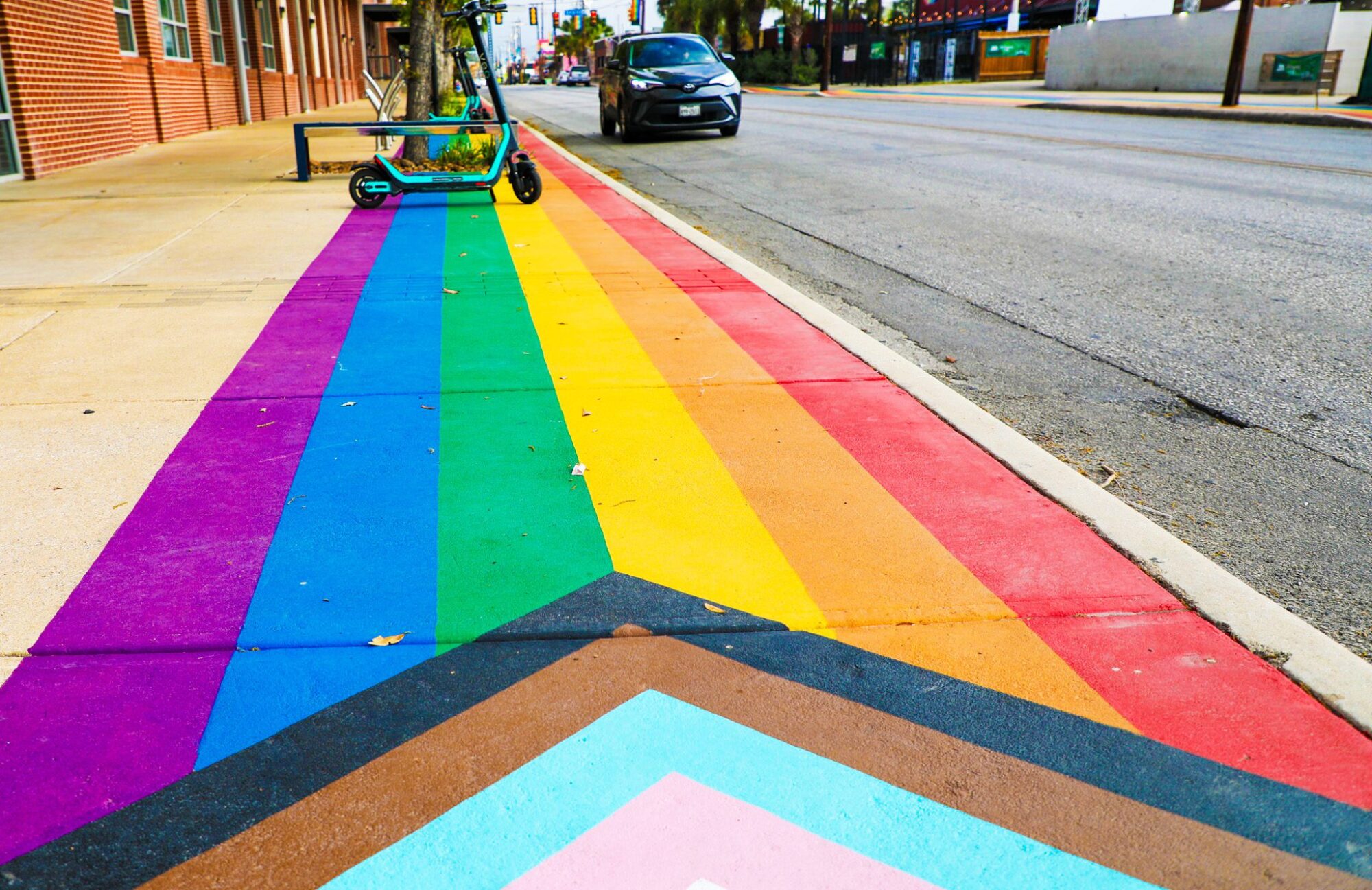 Rainbow sidewalk