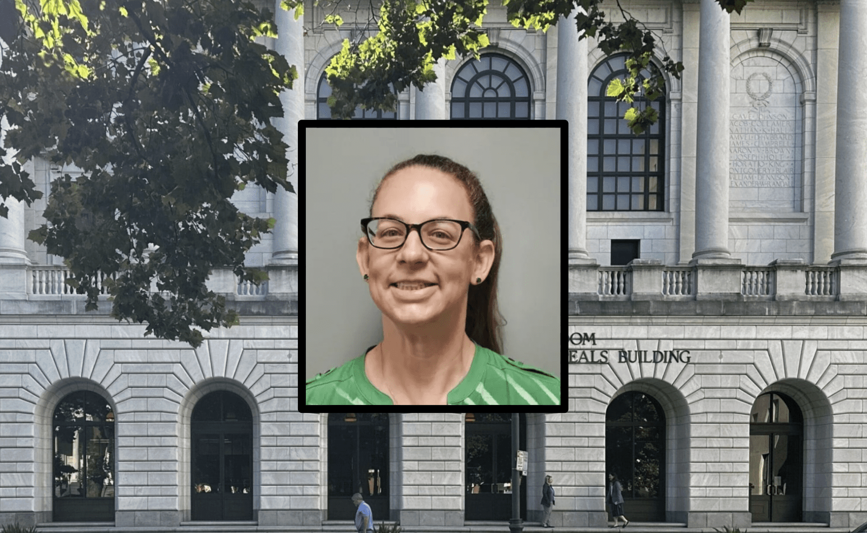 Staci Barber in front of the Fifth Circuit Court of Appeals