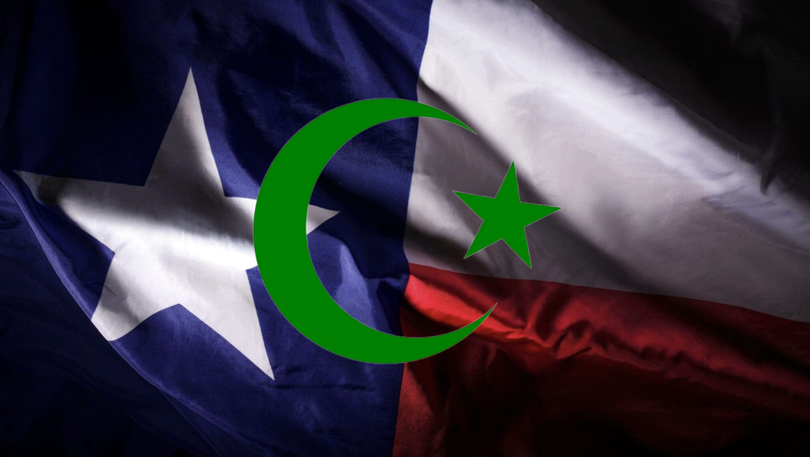 Texas Flag with Muslim Symbol