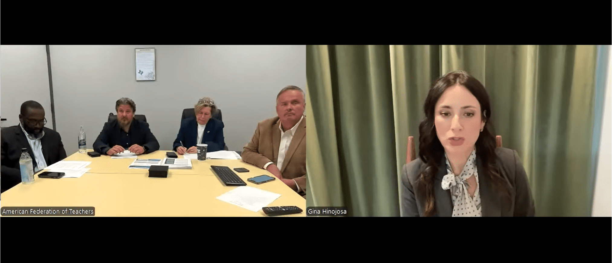 Gina Hinojosa speaks to AAUP.