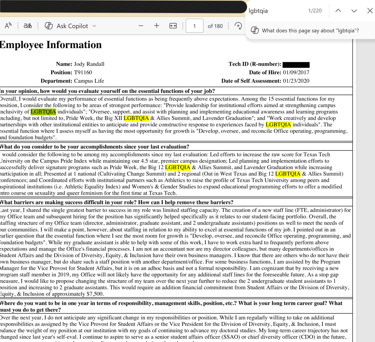Jody Randall Texas Tech personnel file.