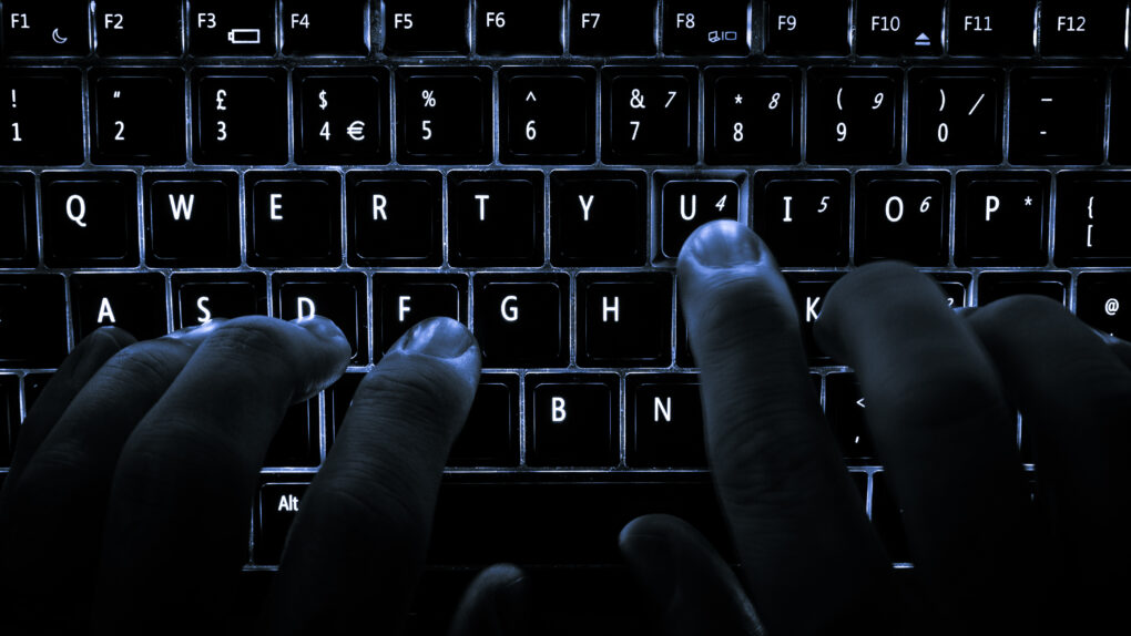 fingers on keyboard