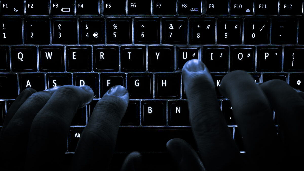 fingers on keyboard
